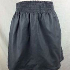 H& M black leather skirt